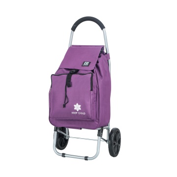 Carucior cumparaturi Madisson SW42028, 55L, 2 roti, buzunar termoizolant, mov