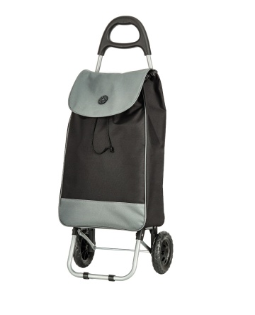 Carucior cumparaturi Madisson SW42034, 2 roti, poliester 600D, negru/gri