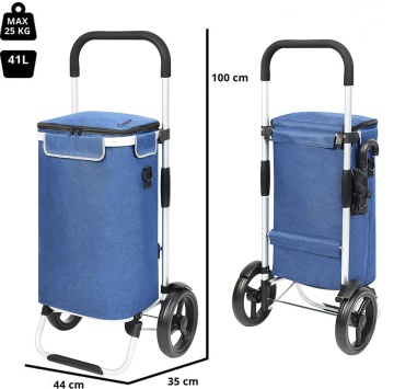 Carucior Cumparaturi, Pliabil, 2 Roti, Cruiser, Allround, 650065 Albastru - Img 3
