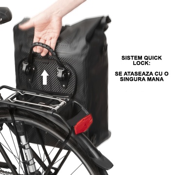 Geanta Bicicleta, Tip Rucsac, Material Tarpaulin, Dutch Mountains, Carbon, 604383, Negru - Img 7
