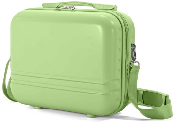 Geanta de cosmetice Benzi BZ 5827, ABS, 31x26x15 cm, curea reglabila, interior organizat, verde