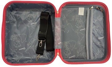 Geanta de cosmetice Benzi BZ 5827, ABS, 31x26x15 cm, curea reglabila, interior organizat, albastru - Img 2