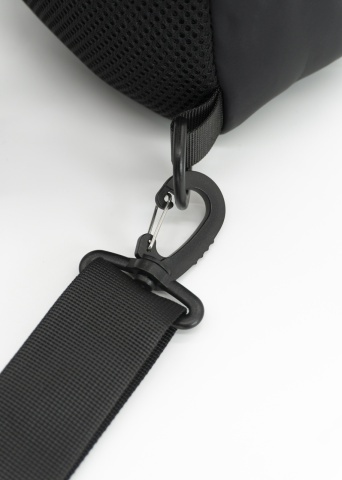 Geantă de umăr Benzi, 28x16x8 cm, Poliester, Port USB, Bretea Reglabila, BZ 5938, Negru/Gri - Img 5