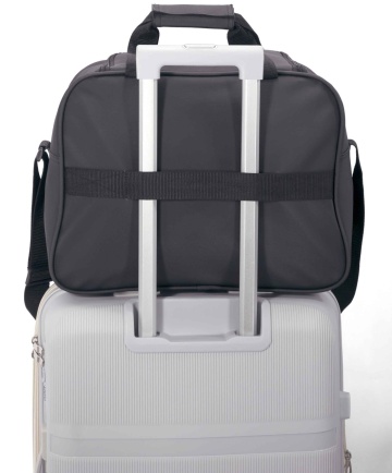 Geantă de voiaj impermeabilă 40x30x20 cm Wizz Air/Ryanair, poliester cauciucat, Benzi BZ 5887, kaki - Img 2