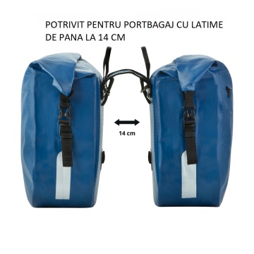 Geanta Dubla Bicicleta, Material Tarpaulin, Dutch Mountains, 604389, Albastru - Img 3