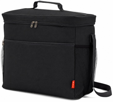 Geantă Termoizolantă 28x24x21 cm, 14 L, Poliester, Benzi BZ 5683, Negru