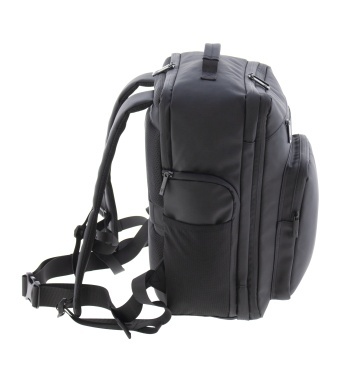 Rucsac avion 40x30x20/25 cm extensibil, bagaj de mână Wizz Air/Ryanair, 26/28L, poliester impermeabil, cu protecție RFID, 16 inch, Vogart Sync, negru - Img 10