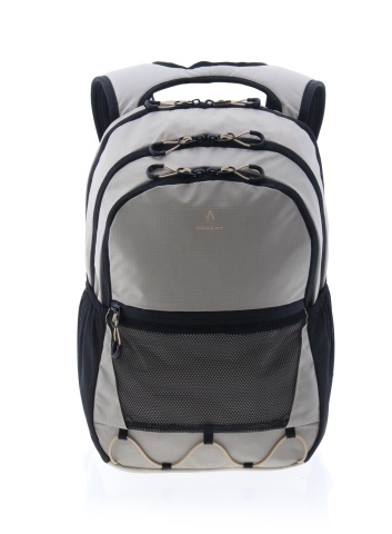 Rucsac calatorie avion Vogart Boreal, Wizz Air/Ryanair 40x28x18 cm, compartiment laptop 13", nylon ripstop, hidrofug, bej