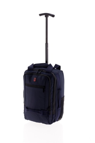 Rucsac cu role 40x25x20 cm, Wizz Air/Ryanair, PVC impermeabil, Gladiator Polar, MG 3958, 14", Bleumarin - Img 6