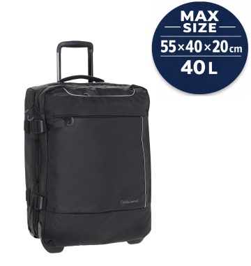Rucsac cu role Diplomat, 55x40x20 cm, 40 L, poliester impermeabil, BF211, negru