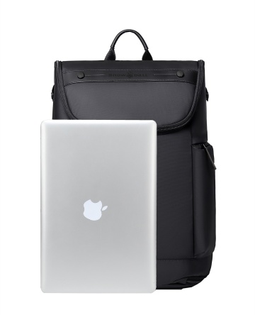 Rucsac laptop 17" Snowball SW22102, poliester impermeabil, buzunar termoizolant, negru - Img 3