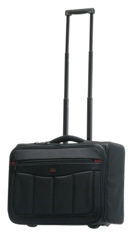 Servietă cu role Davidts Monte Carlo 17", Nylon 1680D, Negru, RESIGILAT - Img 5