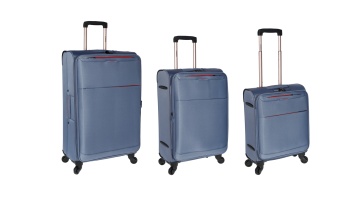 Set Trolere 4 Roti Diplomat ZC 6040 3 Piese Albastru