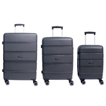 Set trolere Aventor AV102, 1 bagaj de cabina si 2 de cala, polipropilena, cifru TSA, antracit