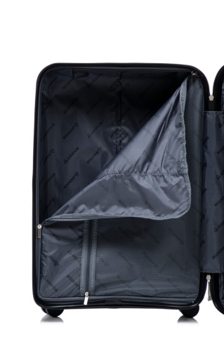 Set trolere Aventor AV105, polipropilenă, 1 bagaj de cabină si 2 de cală, cifru TSA, 4 roți duble 360°, negru - Img 3