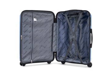 Set trolere Aventor, Polipropilenă, Cifru TSA, 4 Roți Duble 360°, AV109, 3 Piese, Albastru - Img 2