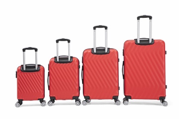 Set trolere Aventor, Polipropilenă, Cifru TSA, 4 Roți Duble 360°, AV109, 4 Piese, Roșu - Img 18