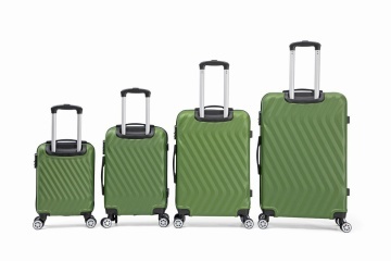 Set trolere Aventor, Polipropilenă, Cifru TSA, 4 Roți Duble 360°, AV109, 4 Piese, Verde - Img 18