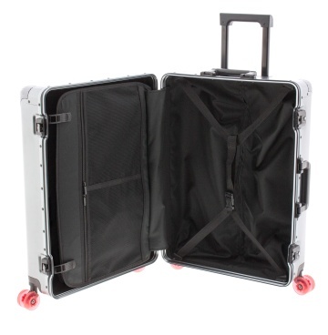Set Trolere din Aluminiu Gladiator Luma, 1 Bagaj de Cabină si 2 Bagaje de Cală, 4 Roți Duble, TSA, Antracit - Img 2