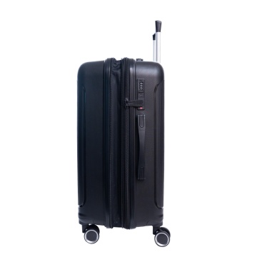 Set trolere extensibile Aventor AV101, 1 bagaj de cabina si 2 de cala, +20% capacitate, fermoar antifurt, polipropilena, cifru TSA, negru - Img 13