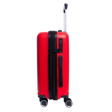 Set trolere extensibile Aventor AV101, 1 bagaj de cabina si 2 de cala, +20% capacitate, fermoar antifurt, polipropilena, cifru TSA, rosu - Img 9