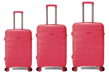 Set Trolere Extensibile Benzi BZ 5750, Polipropilena, 4 Roti Duble, 3 Piese, Roz - Img 1
