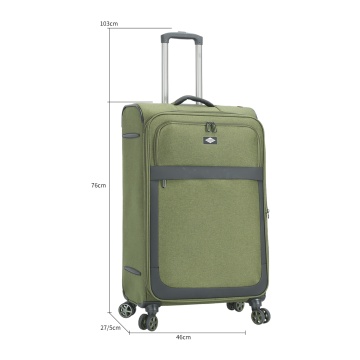 Set Trolere Extensibile Lee Cooper, Poliester, 4 Roti duble, Cifru, LC33503, Kaki - Img 5