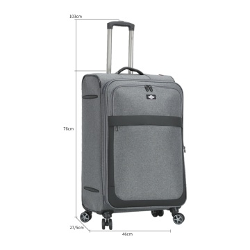 Set Trolere Extensibile Lee Cooper, Poliester, 4 Roti duble, Cifru, LC33503, Gri - Img 5