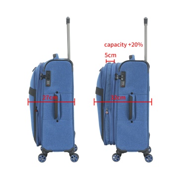 Set Trolere Extensibile Lee Cooper, Poliester, 4 Roti duble, Cifru, LC33503, Albastru - Img 10