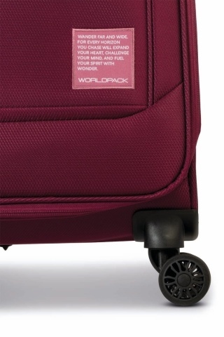 Set trolere Worldpack Bern F10508, 1 bagaj de cabina si 2 de cala, poliester, cifru TSA, 4 roti duble, grena - Img 8