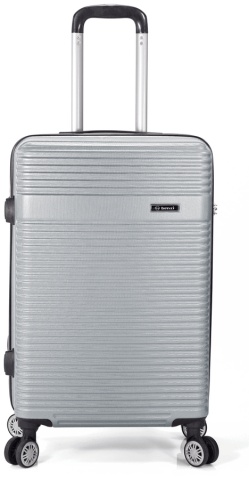 Troler Cabina ABS 4 Roti Duble Benzi BZ 5418 - 54 cm Gri