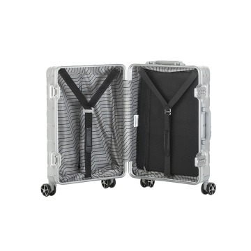 Troler Cabina, Aluminiu, Inchidere cu clapeta, Cod Okoban, CarryOn, ULD, 502411 - 55 cm, Argintiu - Img 2