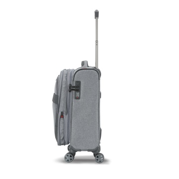 Troler Cabină Extensibil 55x35x20 cm Lee Cooper, Poliester, 4 Roti Duble, LC33503, Gri - Img 15