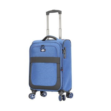 Troler Cabină Extensibil 55x35x20 cm Lee Cooper, Poliester, 4 Roti Duble, LC33503, Albastru