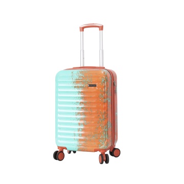 Troler Cabină Extensibil 55x36x22 cm Madisson, Fermoar Antifurt, Policarbonat, SW65203, Portocaliu/Turcoaz
