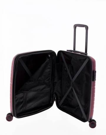 Troler Cabina Extensibil Gladiator Kick Off MG 3410, Polipropilena, 4 Roti Duble, 55 cm, Rosu RESIGILAT - Img 3