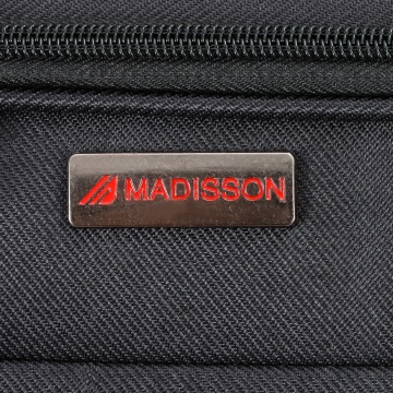 Troler cabină extensibil Madisson, 55x35x20/25 cm, poliester, 4 roți duble, cifru, SW55104, negru - Img 9