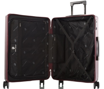 Troler cabina, Heys, Smart Luggage, Policarbonat, 4 Roti Duble, HY15034, 53 cm, Grena - Img 3