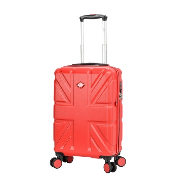 Troler Cabina Lee Cooper London, ABS, 4 Roti Duble, Cifru, 55 cm, Rosu - Img 3