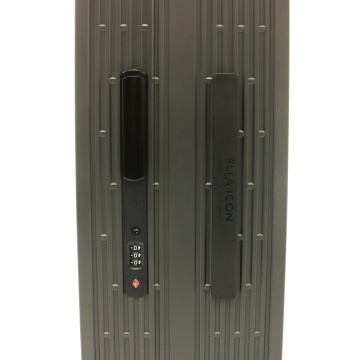 Troler Cabina Policarbonat Cifru TSA 4 Roti Duble Ella Icon Compact 2508 - 55 cm Gri - Img 3