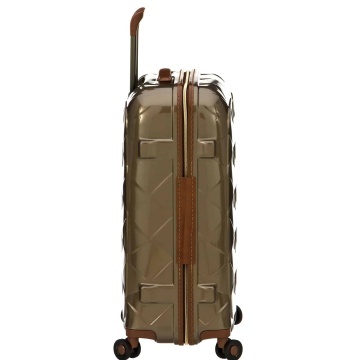Troler Cabina Policarbonat/Piele Naturala Stratic Leather and More S - 55 cm Auriu - Img 4
