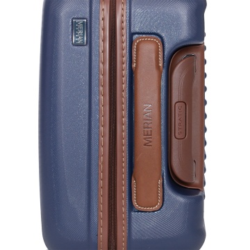 Troler Cabina Policarbonat/Piele Naturala Stratic Merian S - 55 cm Bleumarin - Img 4