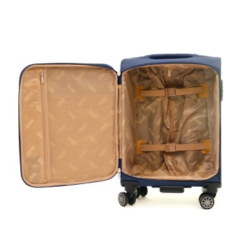 Troler Cabina Poliester 4 Roti Duble Ella Icon Petra Textil 2604 - 55 cm Bleumarin - Img 2