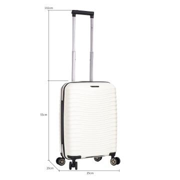 Troler cabina Snowball SW43803, polipropilena, cifru TSA, 4 roti duble, 55 cm, alb - Img 3