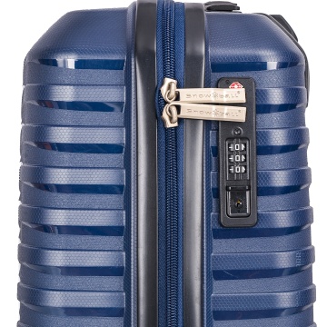 Troler cabina Snowball SW43803, polipropilena, cifru TSA, 4 roti duble, 55 cm, bleumarin - Img 7