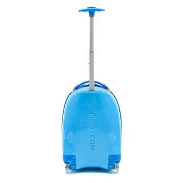 Troler Copii ABS/Policarbonat 2 Roti Ella Icon Joystick 46 x 30 x 24 cm Albastru - Img 6