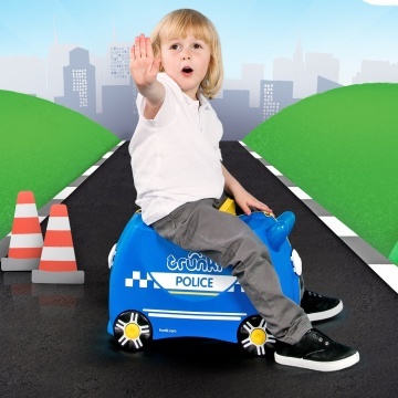 Troler copii Trunki PERCY Masina de politie - 46 cm - Img 5
