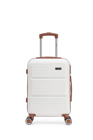 Troler de Cabină Aventor, 55x35x20 cm, ABS, Cifru, 4 roți duble 360°, 32 L, AV107, Alb - Img 16