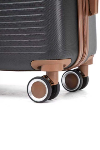 Troler de Cabină Aventor, 55x35x20 cm, ABS, Cifru, 4 roți duble 360°, 32 L, AV107, Negru - Img 3