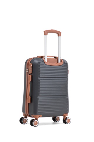 Troler de Cabină Aventor, 55x35x20 cm, ABS, Cifru, 4 roți duble 360°, 32 L, AV107, Negru - Img 13